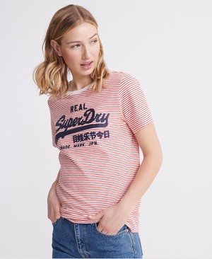 Superdry Vintage Logo Stripe Női Pólók Csíkok | RPJCD0683